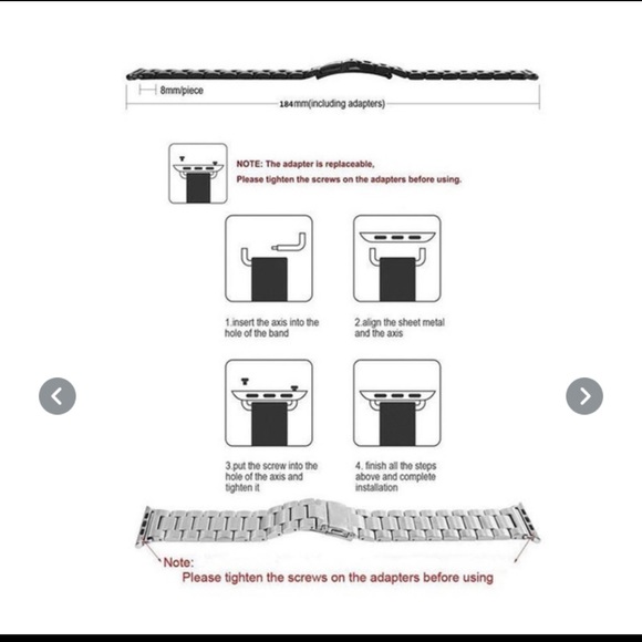 NWT 3 colors Stainless Steel Apple Watch Band - Picture 7 of 10
